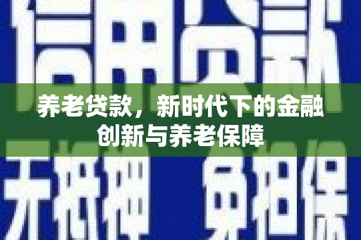 民丰养老贷款，新时代下的金融创新与养老保障