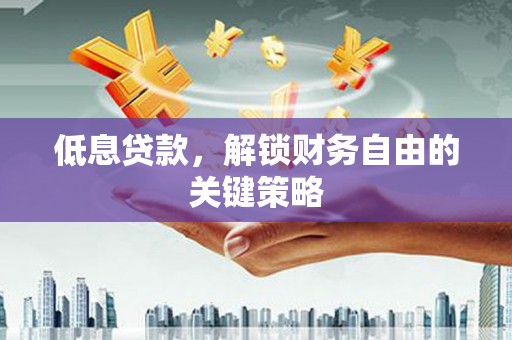 民丰低息贷款，解锁财务自由的关键策略