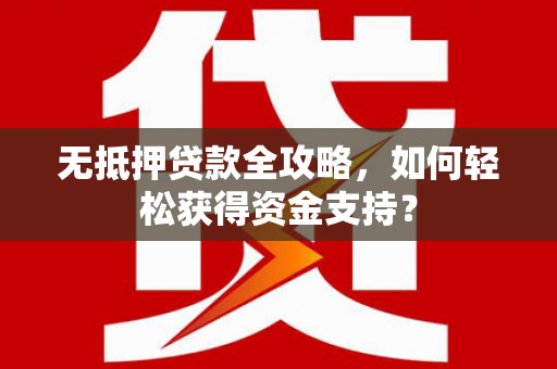 民丰无抵押贷款全攻略，如何轻松获得资金支持？