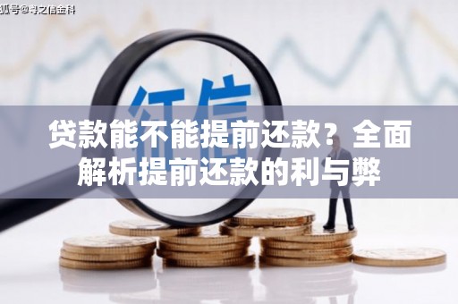 民丰贷款能不能提前还款？全面解析提前还款的利与弊