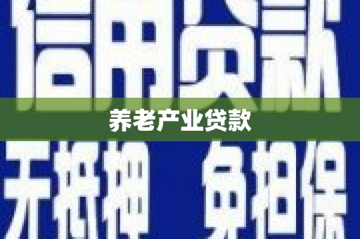 民丰养老产业贷款