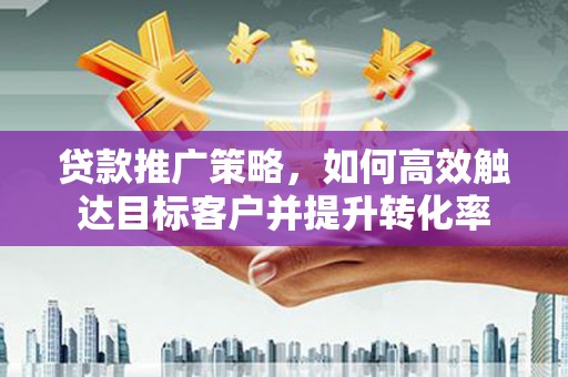 民丰贷款推广策略，如何高效触达目标客户并提升转化率