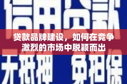 民丰贷款品牌建设，如何在竞争激烈的市场中脱颖而出