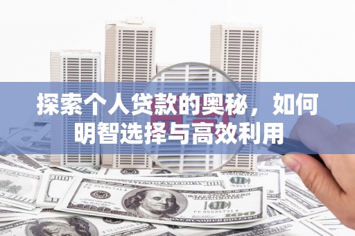 民丰探索个人贷款的奥秘，如何明智选择与高效利用