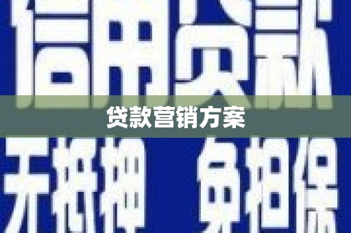 民丰贷款营销方案