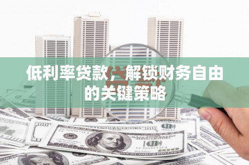 民丰低利率贷款，解锁财务自由的关键策略