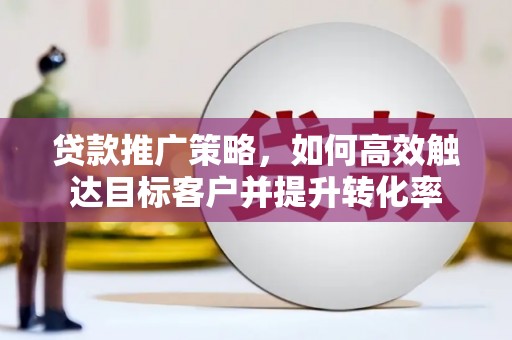 民丰贷款推广策略，如何高效触达目标客户并提升转化率