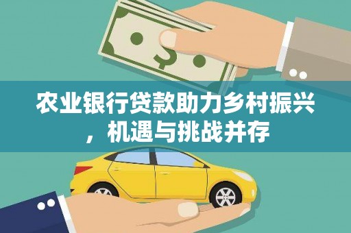 民丰农业银行贷款助力乡村振兴，机遇与挑战并存
