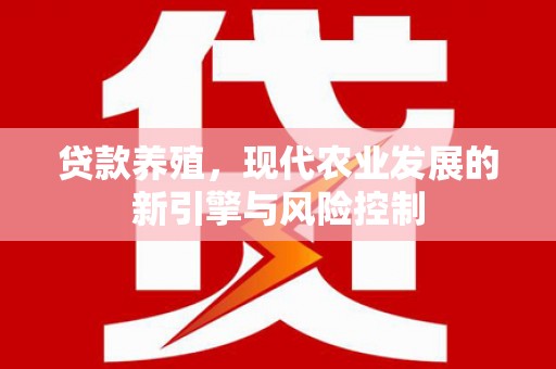 民丰贷款养殖，现代农业发展的新引擎与风险控制