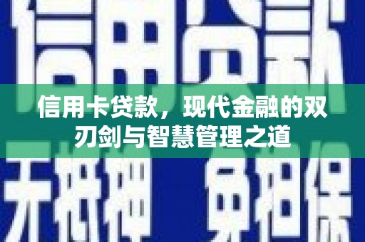 民丰信用卡贷款，现代金融的双刃剑与智慧管理之道