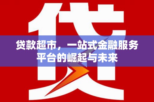 民丰贷款超市，一站式金融服务平台的崛起与未来