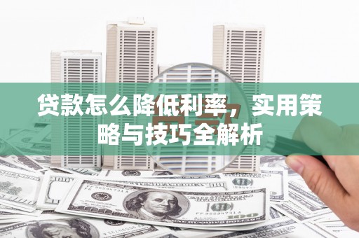 民丰贷款怎么降低利率，实用策略与技巧全解析