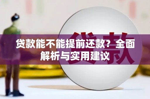 民丰贷款能不能提前还款？全面解析与实用建议