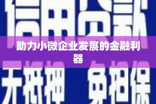 民丰助力小微企业发展的金融利器