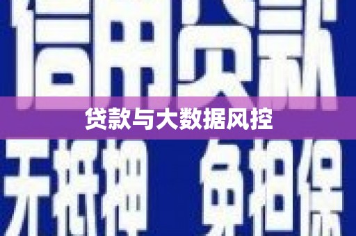 民丰贷款与大数据风控